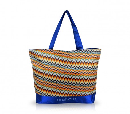 0658T Bolso playa Onshore mod.Malika en fantasía zig-zag étnica diferentes color