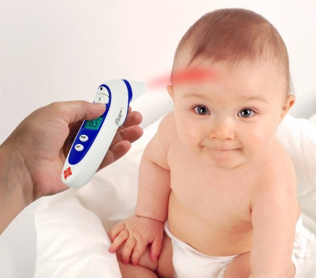 96321 Termómetro digital infrarrojo Telefunken 4 en 1 para niños y alimentos 