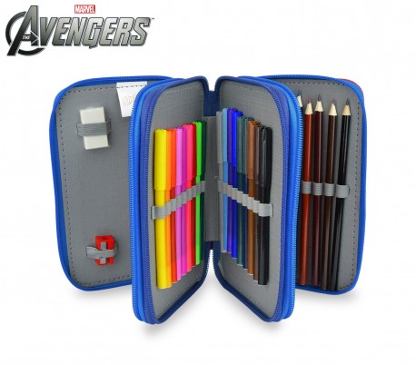 AV16109 Estuche de 3 cremalleras y 43 piezas de Los Vengadores