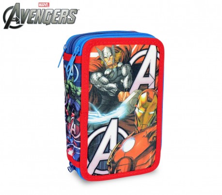 AV16109 Estuche de 3 cremalleras y 43 piezas de Los Vengadores