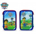 PA16109 Estuche escolar Patrulla Canina con 3 cremalleras y 43 piezas