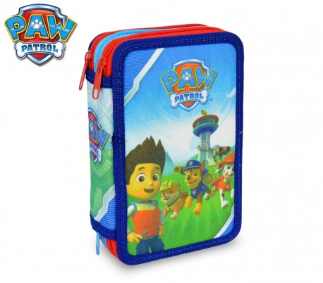 PA16109 Estuche escolar Patrulla Canina con 3 cremalleras y 43 piezas