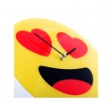 79/3231 Reloj de pared de vidrio del emoticono gafas de sol diámetro de 30 cm