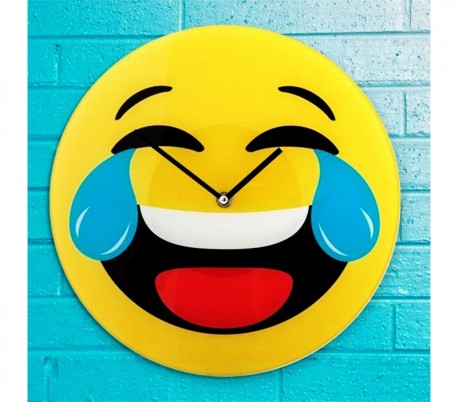  79/3232 Reloj de pared de vidrio del emoticono ojos de corazón diámetro de 30 c