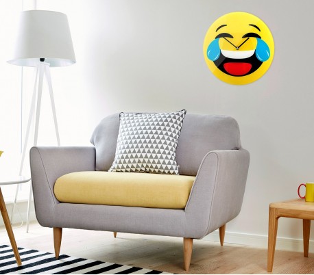  79/3232 Reloj de pared de vidrio del emoticono ojos de corazón diámetro de 30 c