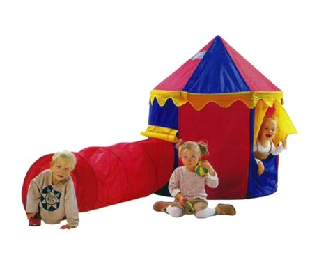 167830 Tienda de campaña para niños con motivo Circo 260x105x125 incluye túnel