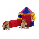 167830 Tienda de campaña para niños con motivo Circo 260x105x125 incluye túnel