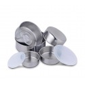 387425 Set de 5 cuencos de acero - Contenedor de alimentos con tapa / Apto never