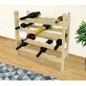 MWS2952 184158 Estante de madera natural para 24 botellas de vino 