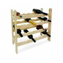 MWS2952 184158 Estante de madera natural para 24 botellas de vino 