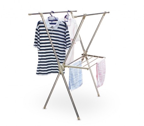 MWS2964 367137 Tendedero multifunción con soporte para perchas con cierre
