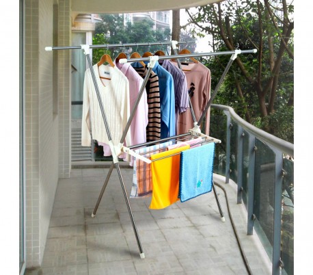 MWS2964 367137 Tendedero multifunción con soporte para perchas con cierre