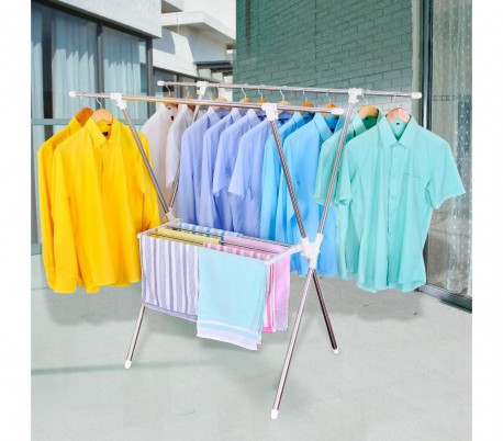 MWS2964 367137 Tendedero multifunción con soporte para perchas con cierre