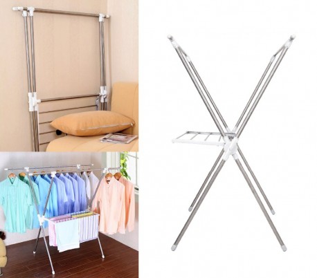 MWS2964 367137 Tendedero multifunción con soporte para perchas con cierre