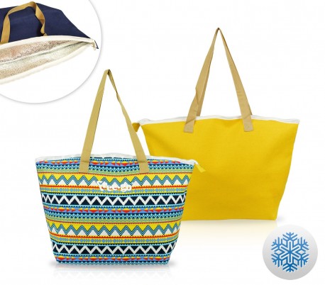 328330 Bolsa térmica FREE-GO fantasía étnica de doble asa 55x36x21 cm 