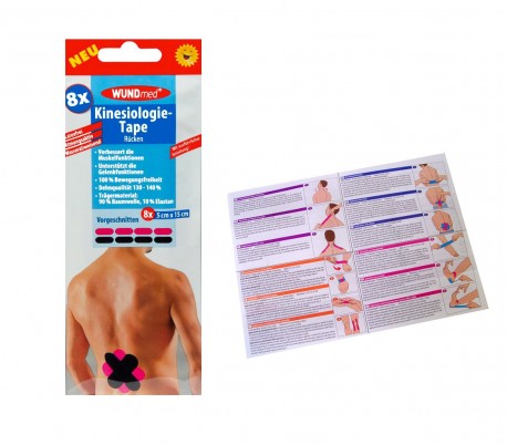 626671 Set de 8 Tapes Kinesiologia para la espalda y el lumbago