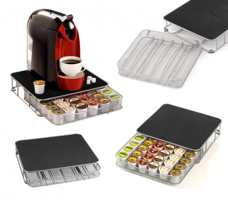 41343 Cajón dispensador cápsulas café hecho metal cap. 30 a 60 cápsulas