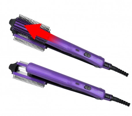  JY-802 Plancha y cepillo de pelo 2 en 1  Capriccio para pelo liso y rizado