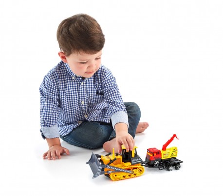 033743 Set de juego de construcción de caminones y excavadoras