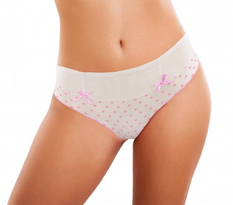 9860 Pack de 5 braguitas HONEY de tul con lazos y corazones