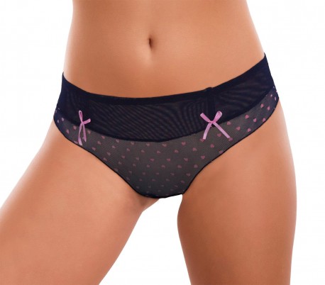 9860 Pack de 5 braguitas HONEY de tul con lazos y corazones