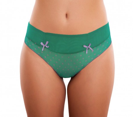 9860 Pack de 5 braguitas HONEY de tul con lazos y corazones