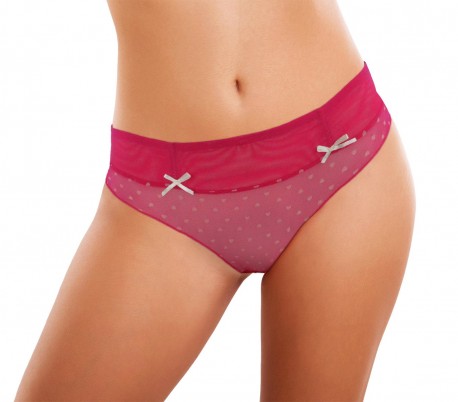 9860 Pack de 5 braguitas HONEY de tul con lazos y corazones