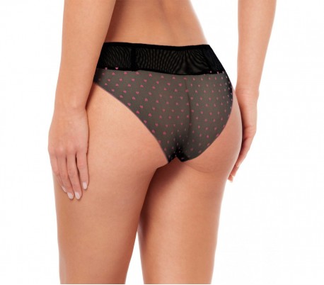 9860 Pack de 5 braguitas HONEY de tul con lazos y corazones