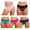 9860 Pack de 5 braguitas HONEY de tul con lazos y corazones