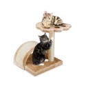 HK1074 Árbol de entrenamiento para gatos con columna en sisal y estanteria