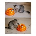  560021 Juego interactivo para gatos de torre circular con bolas giratorias