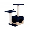  HK1005 Caseta para gatos con rascador y dos estantes 44x33x33 cm