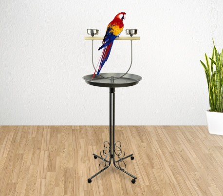 390060 Columpio para pajaros con cuencos y bandeja