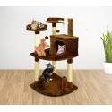 MWS3014 HK1015 Árbol de entrenamiento para gatos con literas y columnas 110 cm