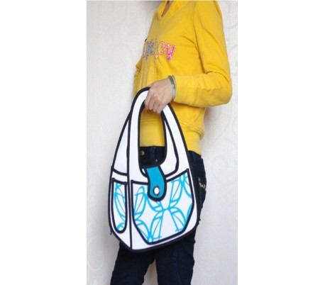 Bolso 3d con mango diseño sibujo de moda cómics...