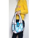 Bolso 3d con mango diseño sibujo de moda cómics turquesa