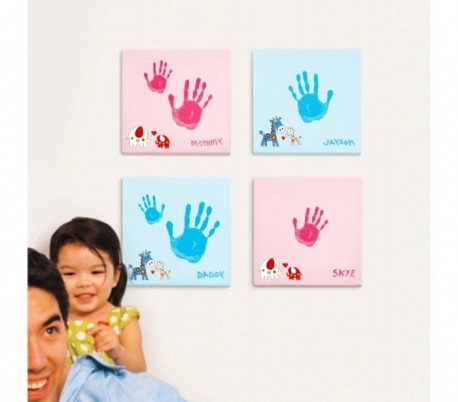 15951 Kit de pintura infantil para la huella de la mano 25x25x1,8 cm