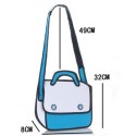 Bolso de hombro 3d dibujo animado moda turquesa blanco