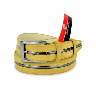 R003 Cinturon ajustable de hombre Pierre Cardin en cuero agamuzado 