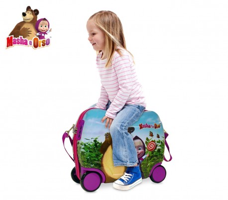4731051 Trolley rígida cavalgable de Masha y el Oso 41x34x20 cm 