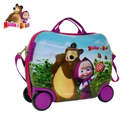 4731051 Trolley rígida cavalgable de Masha y el Oso 41x34x20 cm