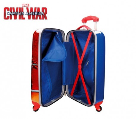 4721451 Trolley rígida de mano en ABS del Capitán América 55x33x20 cm