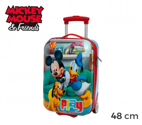 4521151 Trolley rígida de mano en ABS de Mickey Mouse y sus amigos 48x30x18 cm