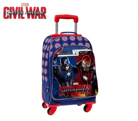 4722851 Trolley convertible en mochila del Capitán América vs Iron Man 47x33x21