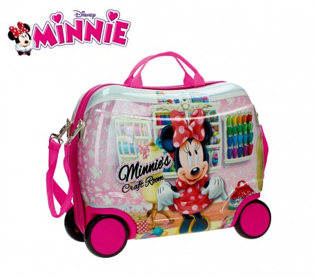 4751051 Trolley rígida cavalgable en ABS de Minnie Mouse 41x34x20 cm