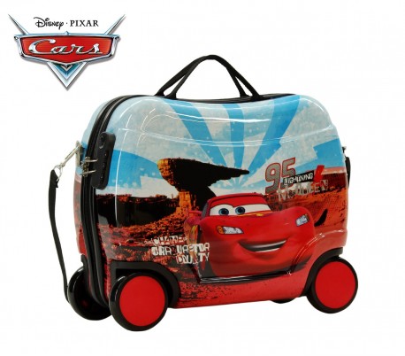4441051 Trolley rígida cavalgable en ABS de Cars 41x34x20 cm