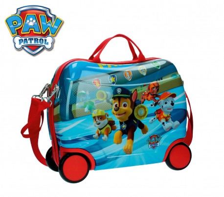 4771051 Trolley rígida cavalgable en ABS de la Patrulla Canina 41x34x20 cm