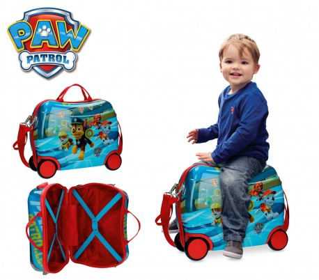 4771051 Trolley rígida cavalgable en ABS de la Patrulla Canina 41x34x20 cm