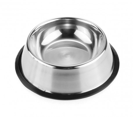 45000 Comedero de acero para perros y gatos antideslizante de 18 cm