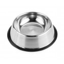 45000 Comedero de acero para perros y gatos antideslizante de 18 cm